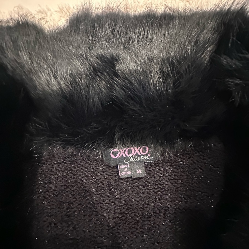 100% Real Rabbit Fur Trim Cardigan - Picture 4 of 6